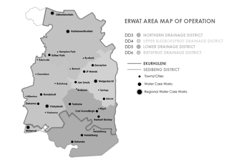 ERWAT Areas of Operations