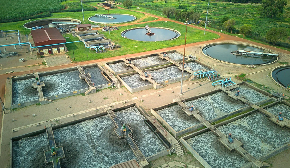 Commissioned in 1977, the Hartebeestfontein Water Care Works treats industrial and domestic effluent from Kempton Park and surrounding industrial zones.